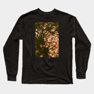 Orange Leaves On Mossy Green Grass - Alternative Long Sleeve T-Shirt